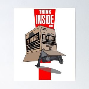 Think Inside the Box Funny Spy Video Game Poster