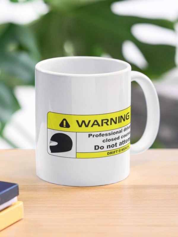 WARNING Professional Driver On A Closed Course Mug Scene View