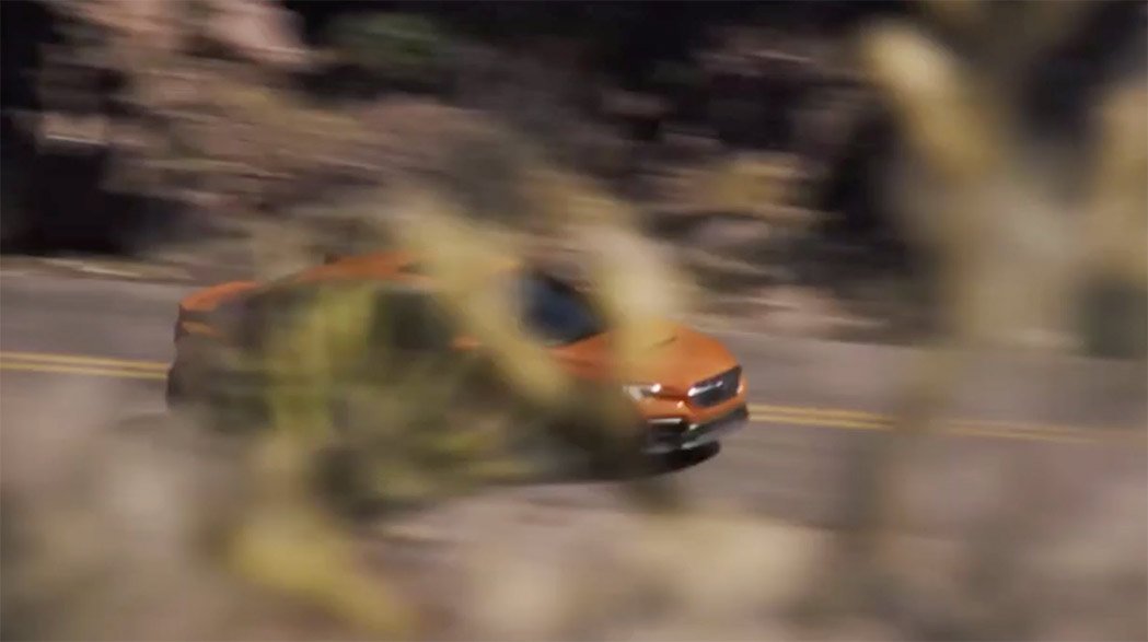 2022 Subaru WRX Driving Through Canyon Road