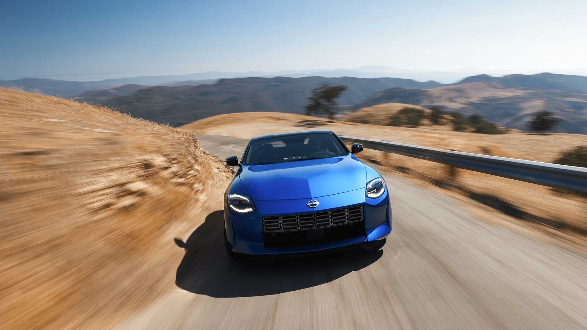 2023 Nissan Z Driving on a Canyon Road