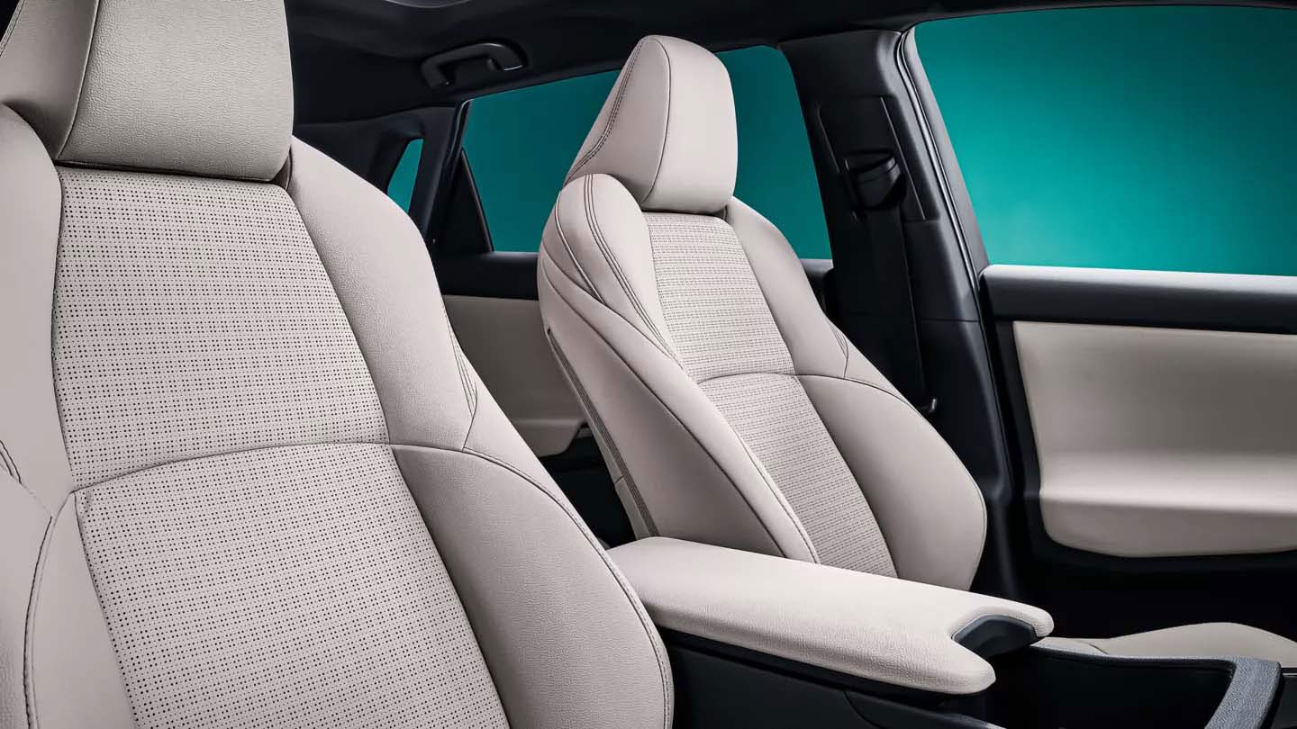 Toyota bz4x view of interior seats