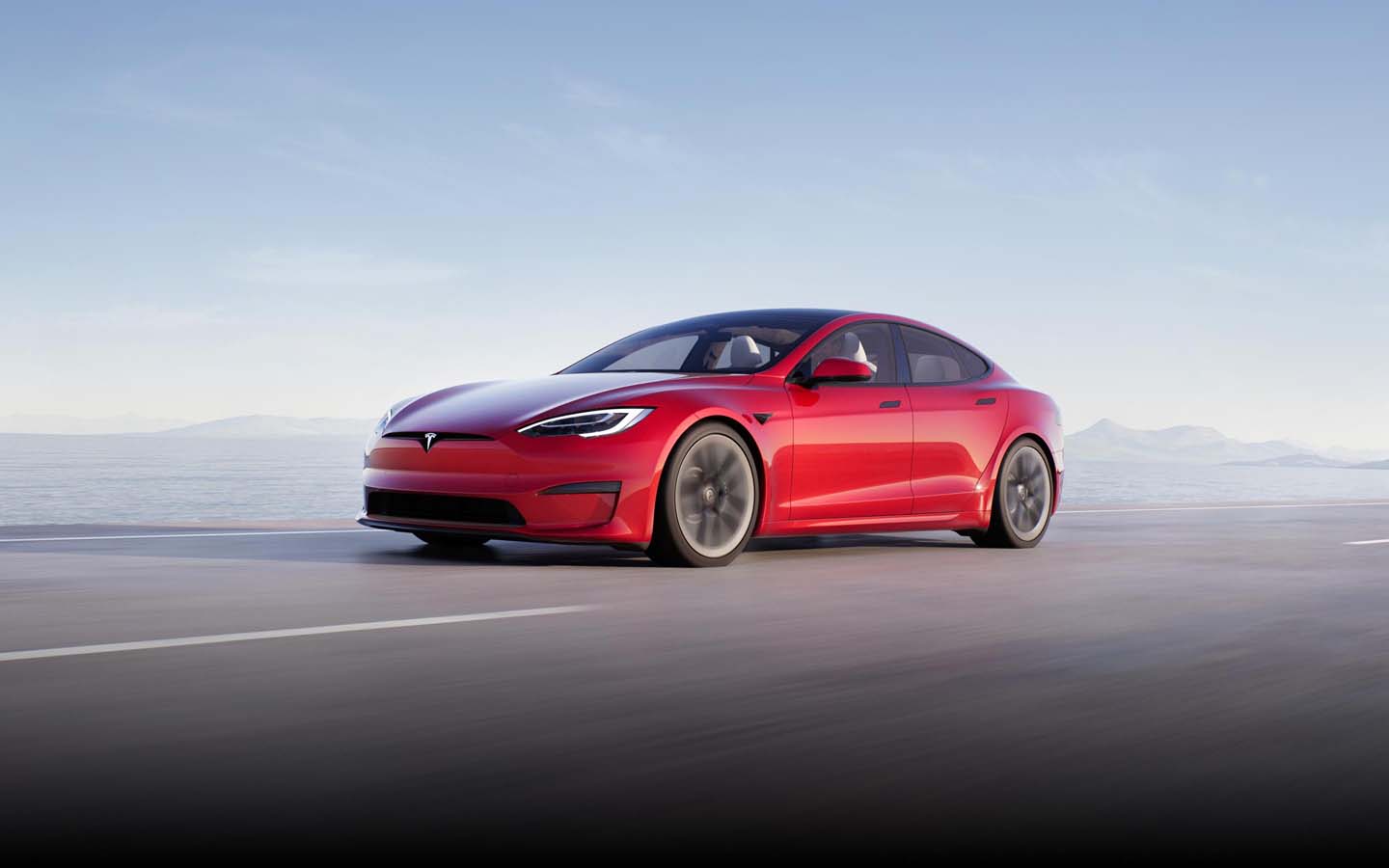 Tesla Model S Plaid Edition Driving
