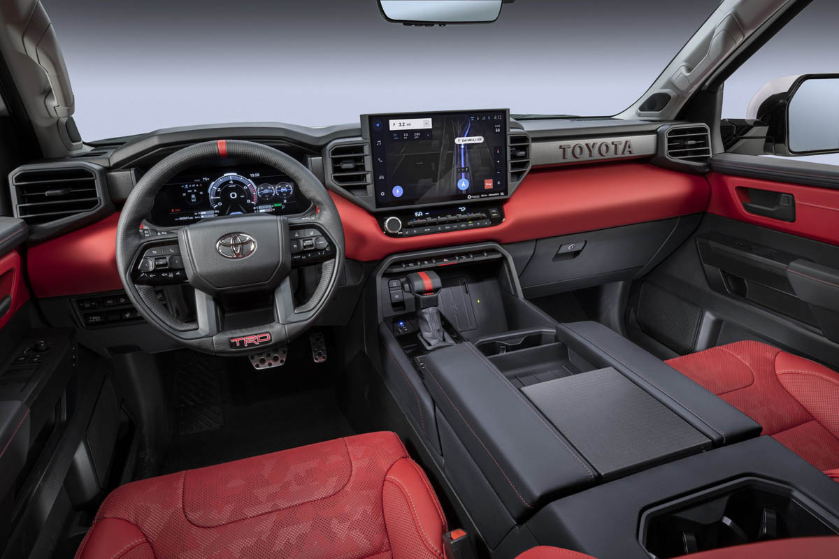 2022 Toyota Tundra TRD Pro Red Interior Front