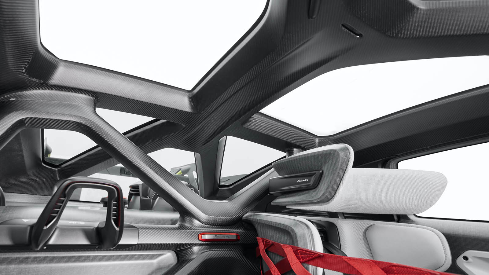 Porsche Mission R Concept Exoskeleton View from Inside Cabin